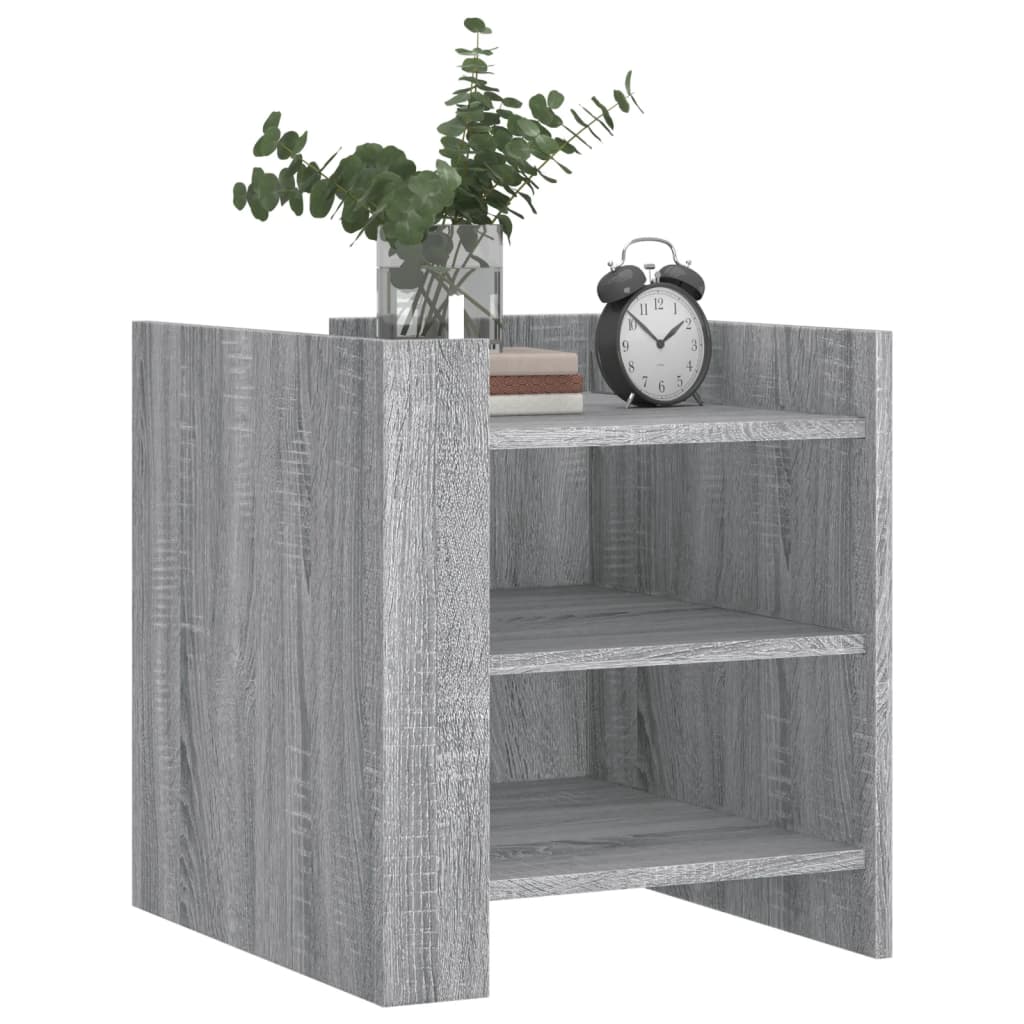 Nightstand Gray Sonoma 45x50x50 cm Particleboard