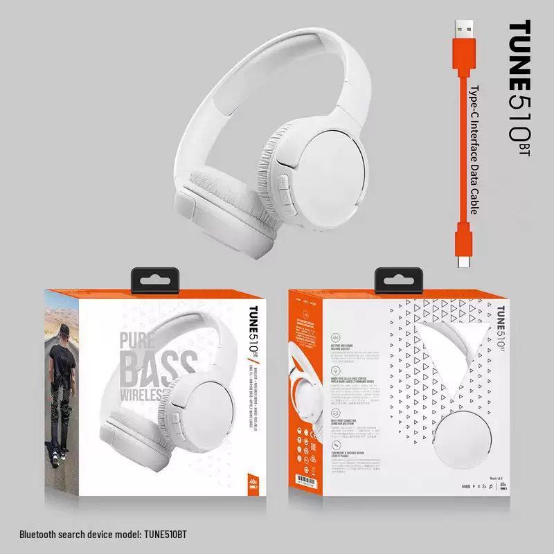 

Бездротові Bluetooth-навушники-вкладиші TUNE510BT для спорту білий