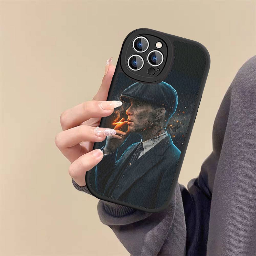 Movie P-Peaky-S B-Blinders Phone Case For IPhone 16 15 14 13 12 11 Pro Max Plus Soft Leather Cover
