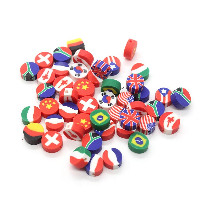 Soft Pottery Pieces Beaded Diy Mobile Phone Chain Accessories Loose Beads Smiley Face Letters Animal Fruit Mixed Soft Pottery