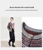 Retro Fair Isle Jagged Knit Wool Thick Cardigan Sweater