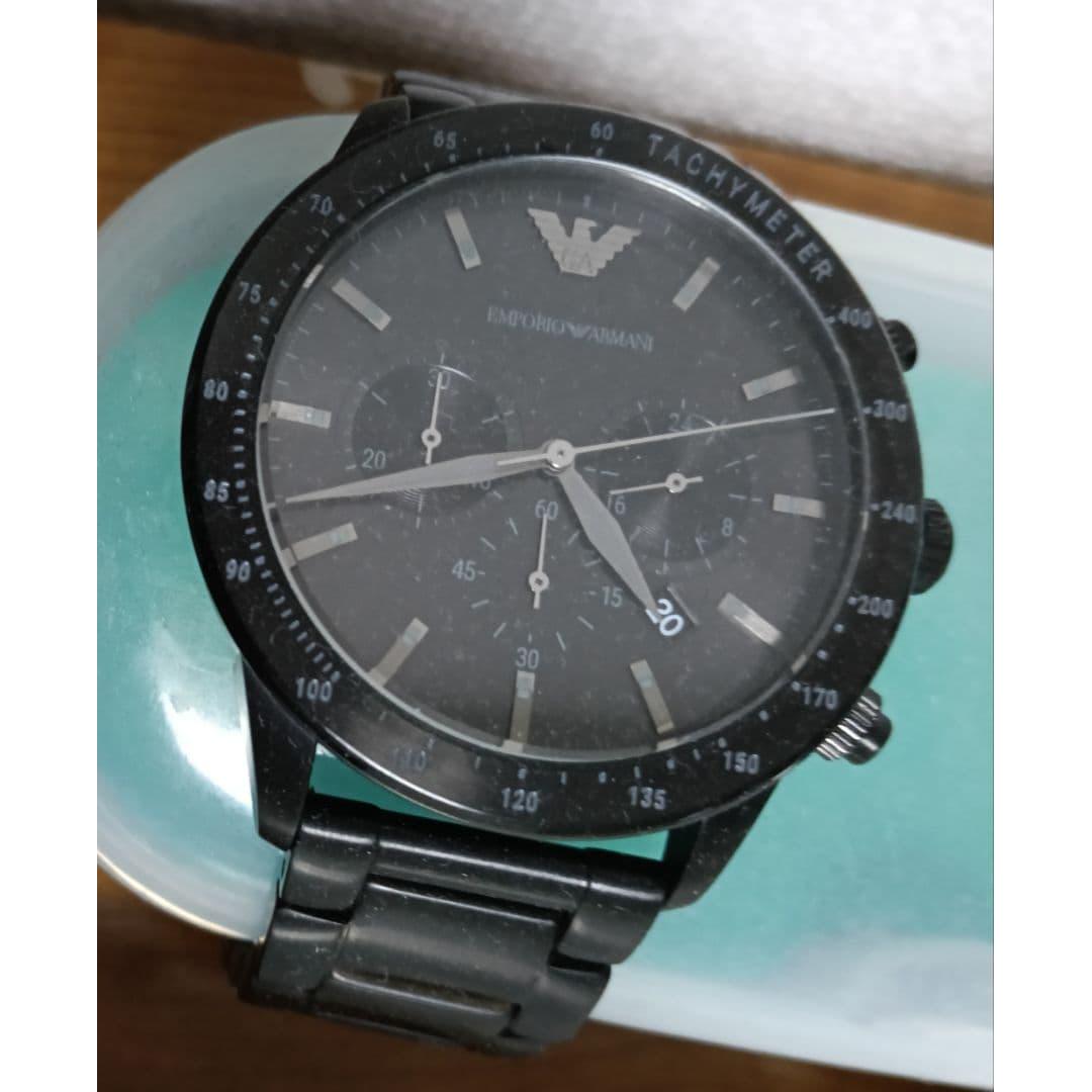 Used Emporio Armani black watch