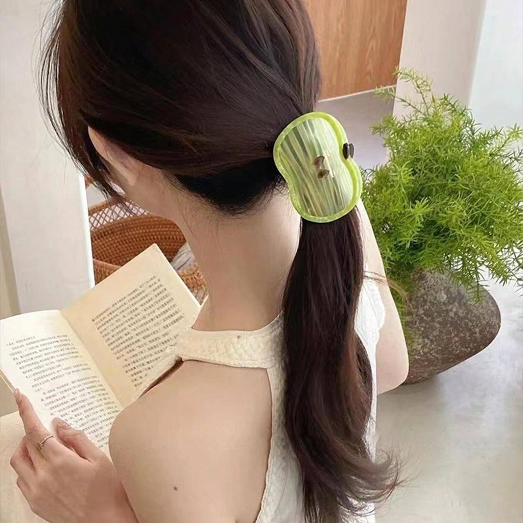 1pc temperament vinegar clip large green apple hair clip shark clip headband versatile hair clip