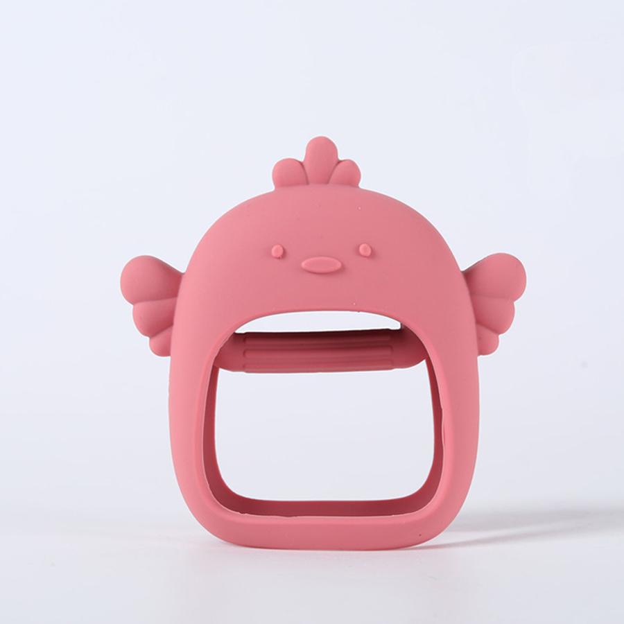 Not fall off silicone baby teething toys baby hand held teether pacifier breastfeeding baby newborn teething toys