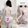 Clothes sexy lingerie women's three-point robe lace perspective passion free suit transparent temptation
