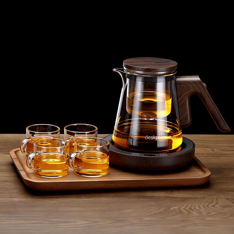 Heat-Resistant Magnetic Glass Tea Infuser Pot