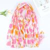 Women Autumn Spain Lovely Polka Floral Tassel Viscose Shawl High Quality Print Wrap Pashmina Stole Bufandas Muslim Hijab Snood