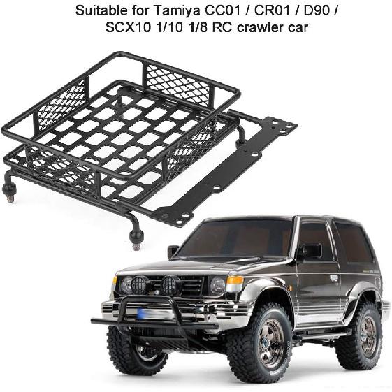 RC Roof Rack, Toy Roof Rack Black Steel Luggage Tray Roof Rack for 1/10 RC Crawler Car(S) Rc Truck Roof Rack 1 10 Rc Truck Roof Rack 1/10 Rc Truck