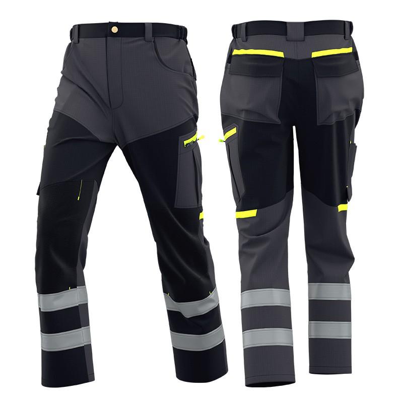 Multi-pocket Work Pants Men Durable Tear-resistant Utility Trousers Workshop Construction