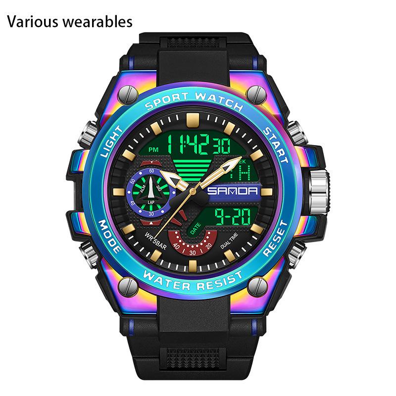 

Новые часы для подростков, многофункциональные, модные, трендовые, мужские часы, классные, водонепроницаемые, с будильником, мужские часы