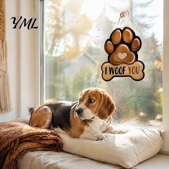 Easy Hanging Entryway Decor Wooden Welcome Sign for Front Door, Decorative Dog Paw Wall Plaque with Pet Lover Gift Idea Hemp Rope Lovers, Home Indoor