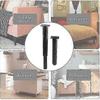 (25-42cm, Black) Set of 4 Strong Adjustable Metal Furniture legs-YuJia