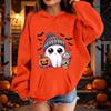 Kids Halloween Printed Hoodie, Loose Fit Casual Pullover for Boys Girls