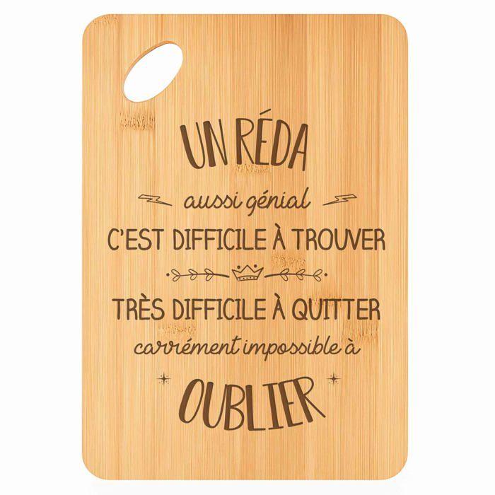 Planche à découper Un Réda aussi génial - Plateau Apéro en Bambou Cadeau Gravé pour Homme Cuisine Barbecue