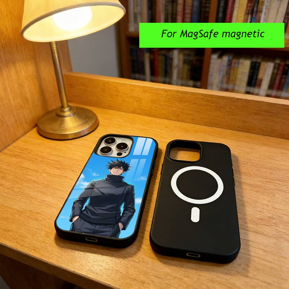 Anime Jujutsu Kaisen Handyhülle Für iPhone17,16,15,14,13,12,11 Plus,Pro Magnetisch mit Magsafe Kabelloses Laden