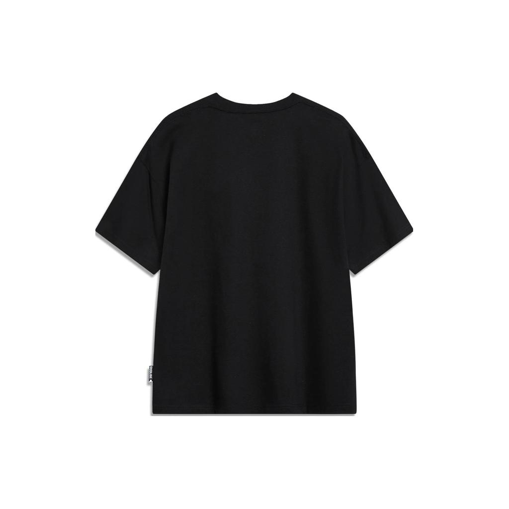 Li-Ning Badfive Series Deception Kurzarm Grafik T-Shirt Herren Tops Schwarz AHST303-2