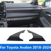 Interior Accessories For Toyota Avalon 2018-  2024 Carbon Fiber Front Window A Pillar Triangle Cover Audio Speaker Trim