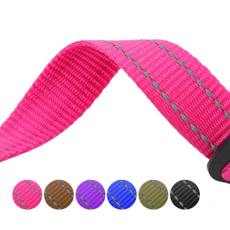 Lightweight Breathable H-shaped Dog Harnesses with Leather Handle Adjustable Reflective Soft Nylon Vest Harness Dogs Accessories