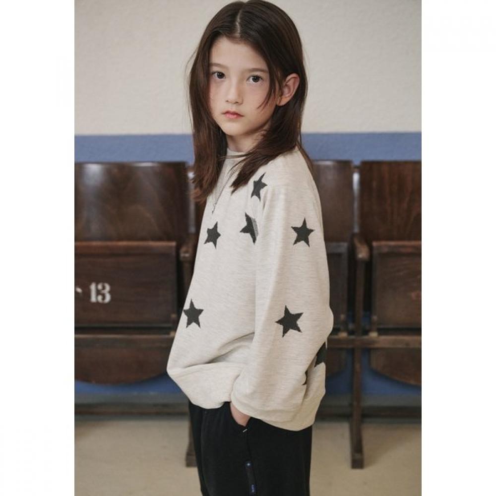 BlueTail LighT Beige STar PaTTern 3 4 Sleeve T shirT aaa7Ts05lb