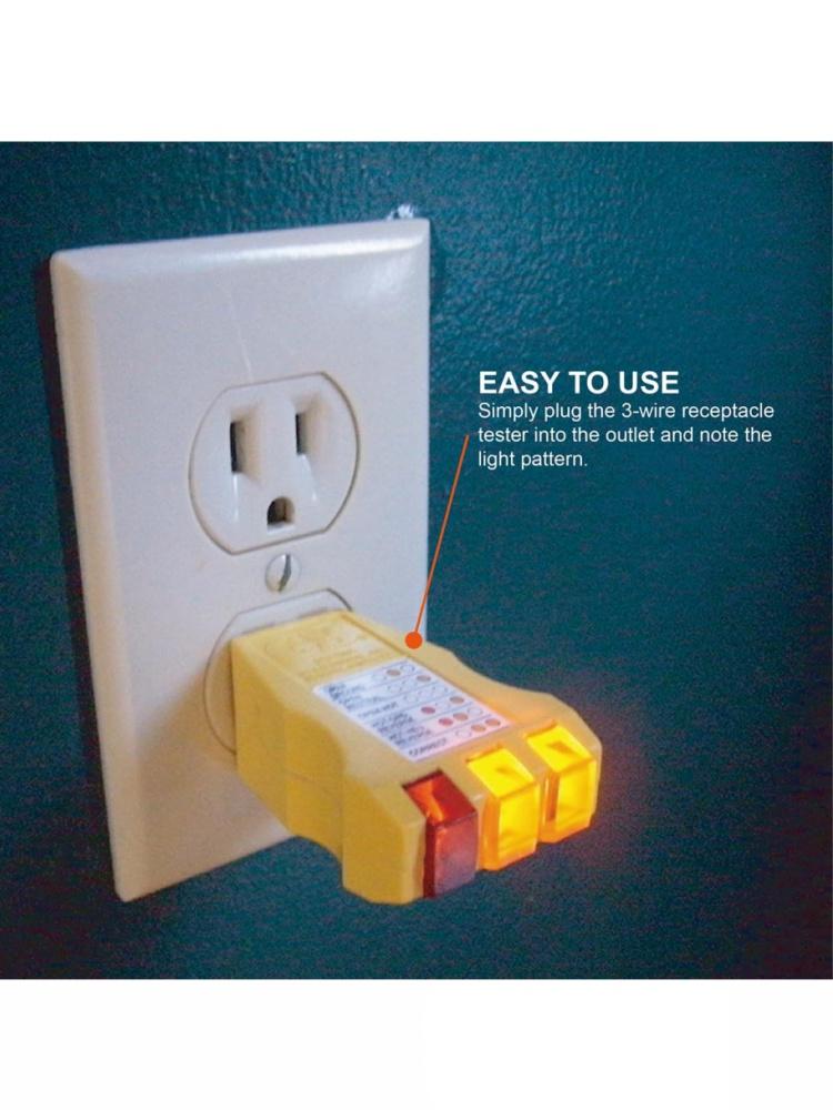 Socket Power Neutral Wire Receptacle Testers  Socket Safety Detectors Check Receptacle Testers Handheld Electician Tools