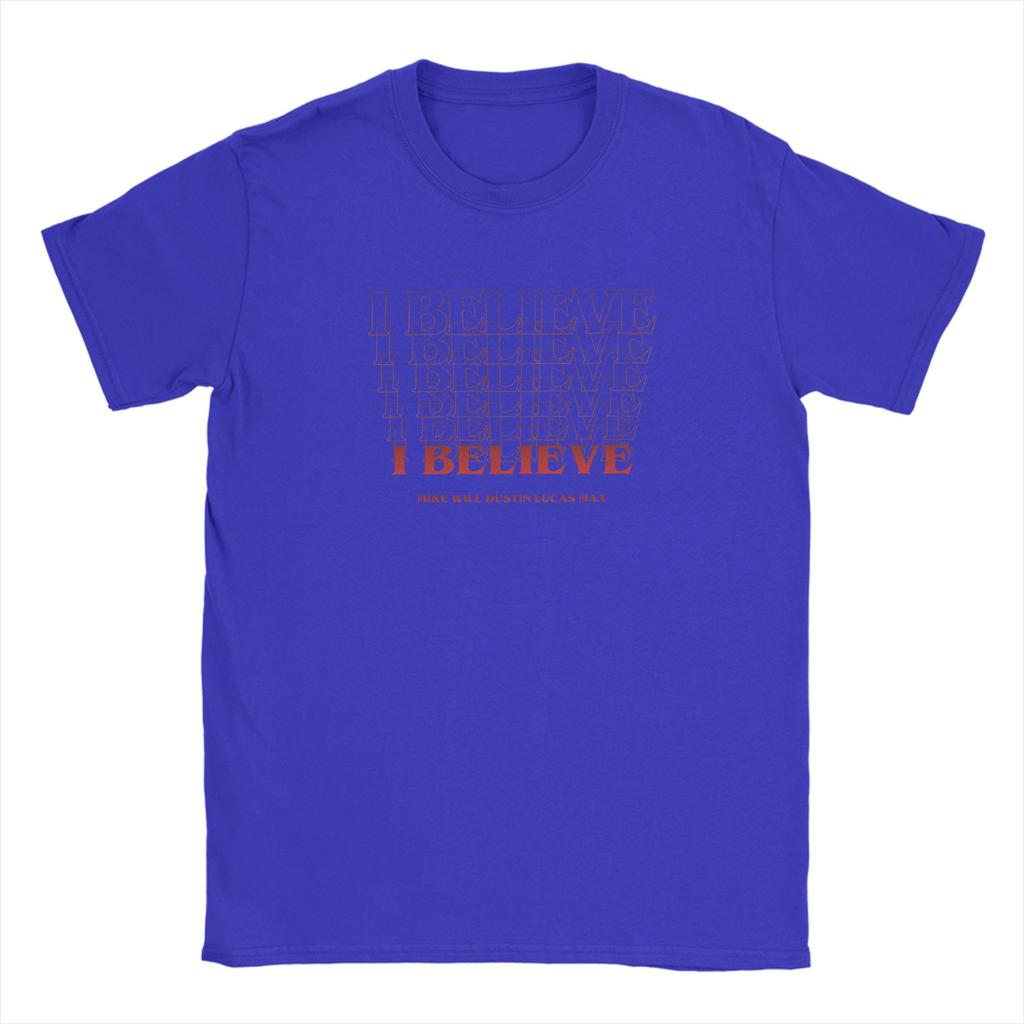 Horror TV Series SStranger I Believe 100 Cotton T Shirt For Unisex Summer Vintage TShirts O Neck Plus Size Custom Logo Clothes