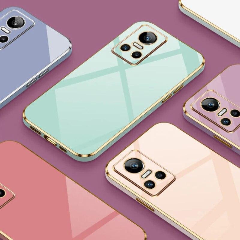 Custodia Per Realme GT Master Edition + 2 Vetri Temperati – Cover TPU Effetto Gradiente Blu/Viola