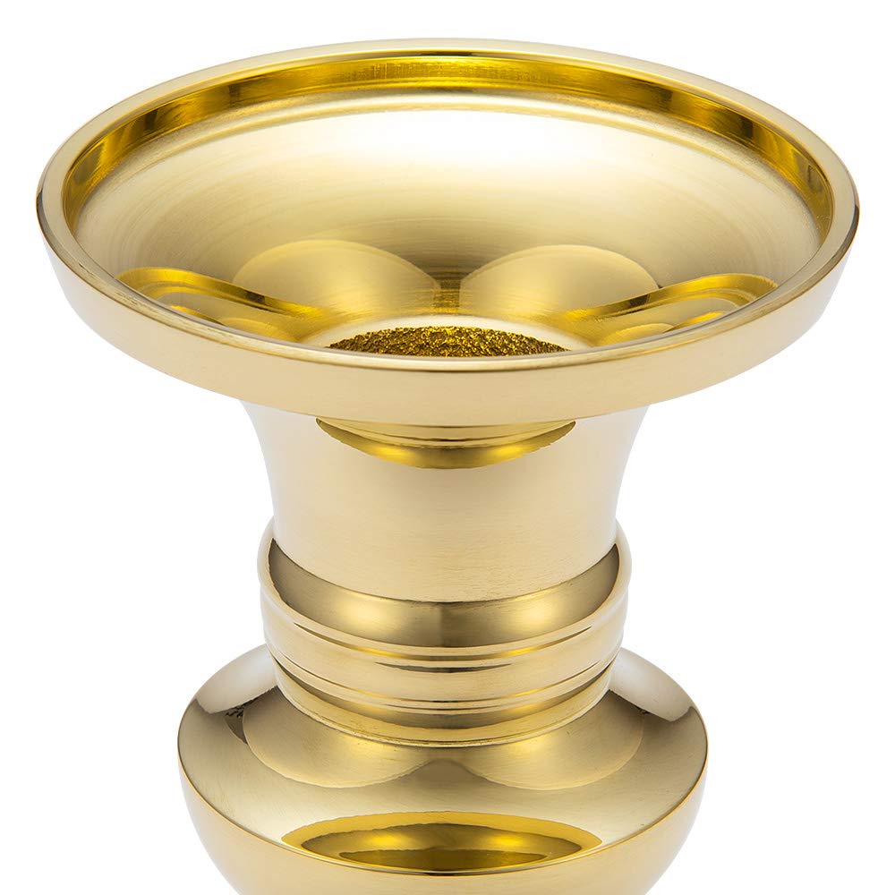 Buddhist altar shop Takita Shoten Buddhist altar accessories Flower vase Polished 3 sun Height x diameter Flower vase for Buddhist altar Made of brass