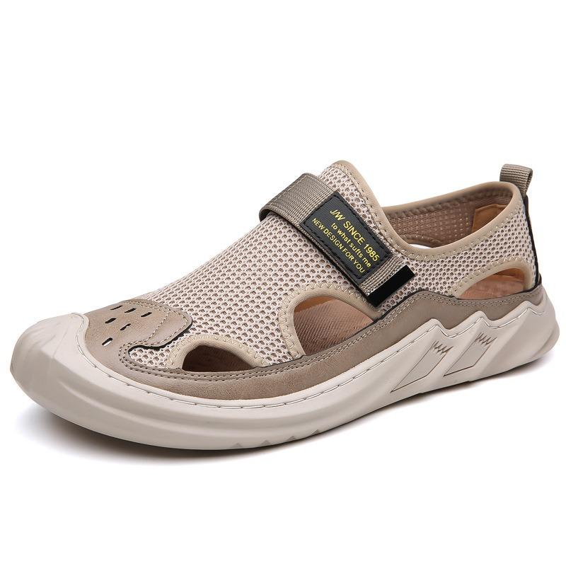 Mesh breathable sports mesh shoes board shoes men's soft leather Baita men's shoes green sandals trendy shoes comfortable leather shoes