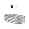 Metal Raised Garden Bed, 1.2 X 0.6 X 0.3 M Oval Outdoor Galvanized Planter Garden Box, Open Bottom Design