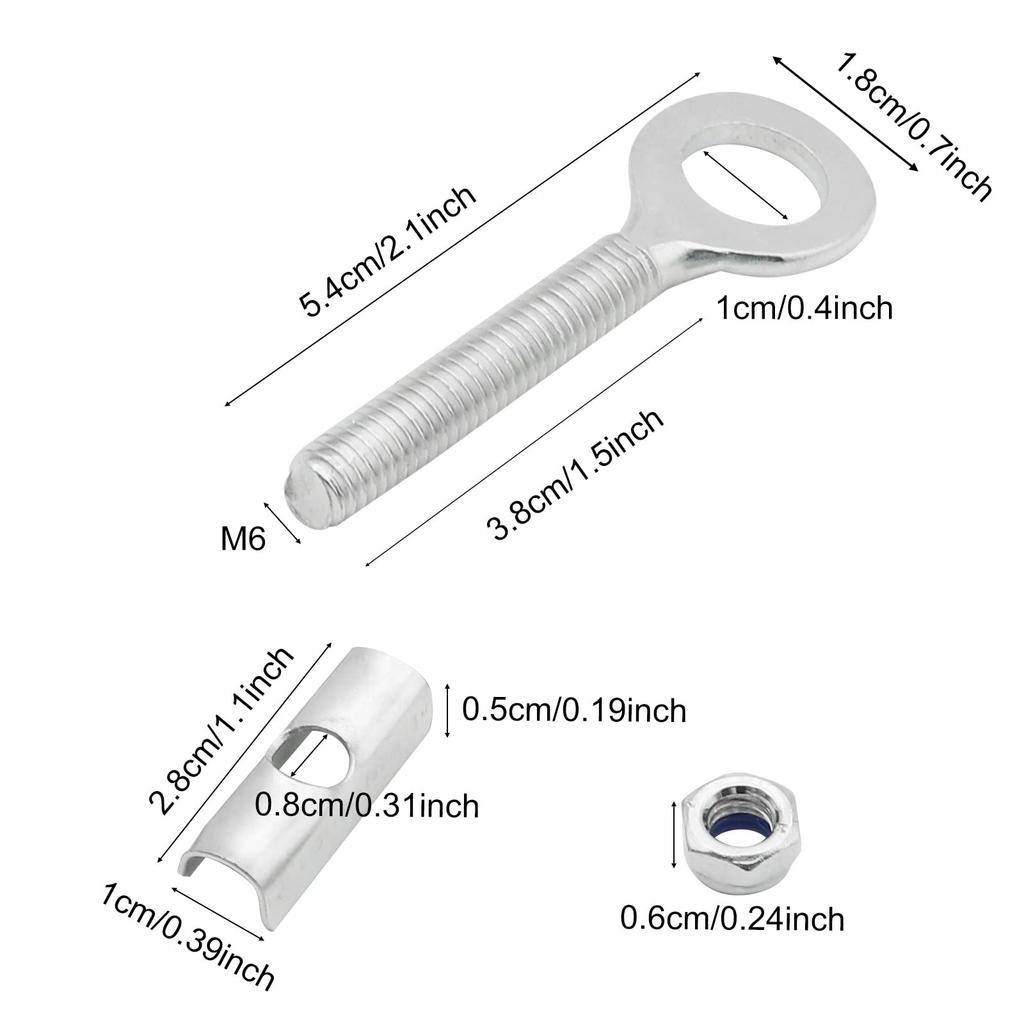 Aoling Chain Adjuster for Motorcycle, 49CC Moped, Plated Shiny 2