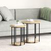 2-Piece Modern Round Living Room Nesting Coffee Tables, Sofa Side Table, Living Room Decor Table