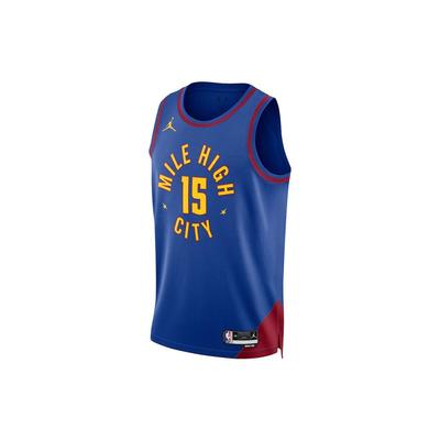 Quick-Dry Logo Print Straight-Cut Basketball Jersey 23-24 Season Nuggets Jokic Statement Edition Unisex Jersey Blue DO9524-496