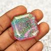 Lab-Created Opal Loose Gemstone Large Monarch Fire 83.15 ct Doublet Square Cut for Jewelry Designs