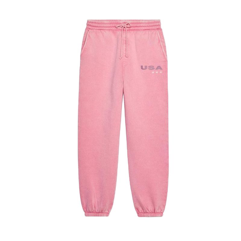 

Весенняя Новая Женская Одежда Эффект Стирки Фланелевые Брюки 3253305 Принт Эффект Стирки Футболка 3253304 Pink pants L