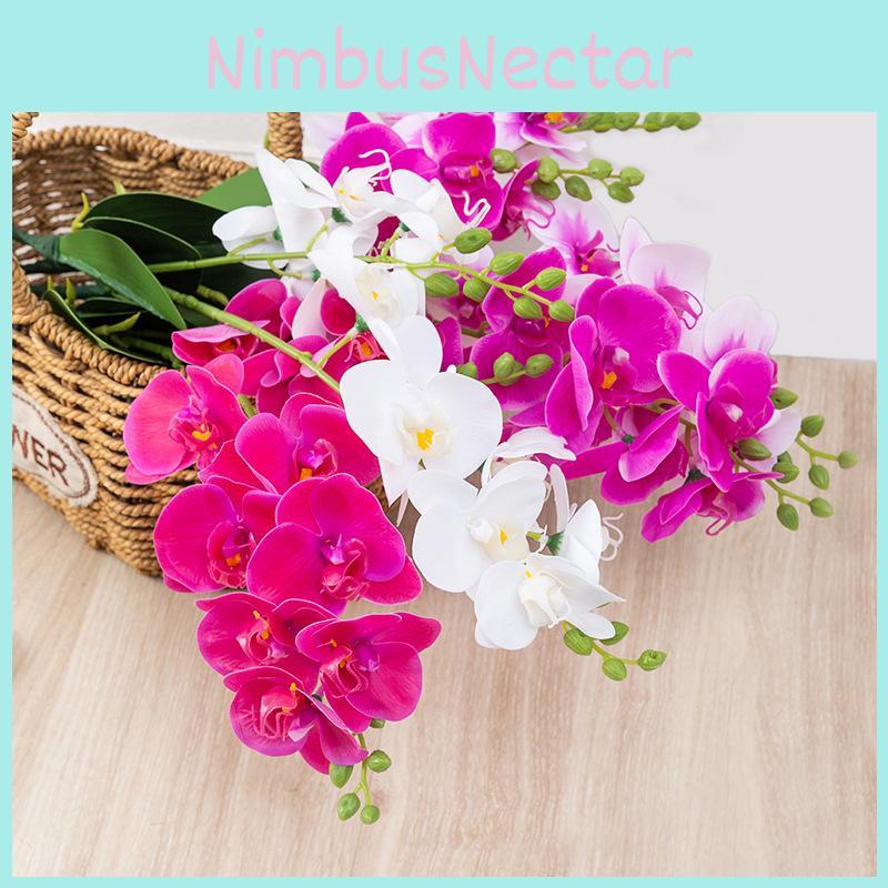 Phalaenopsis Simulation Artificial Flower Room Wedding Decoration Green Plants