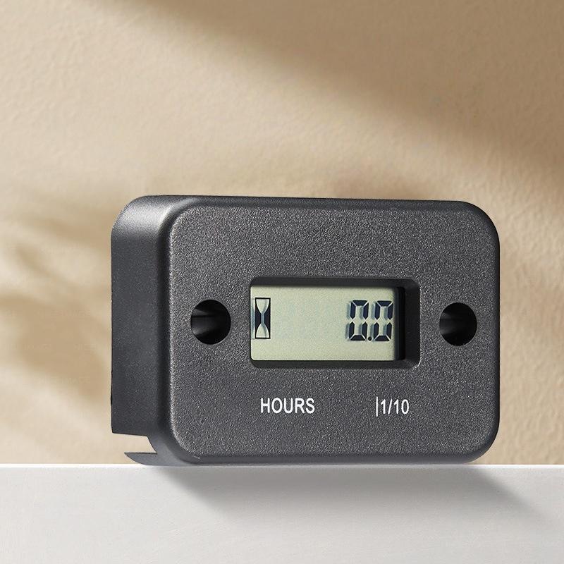 1 Set Motorcycle Engine Working Hour Meter Inductive Timer Lcd Display Digital Time Gause For Atv Boat Moto Instrument