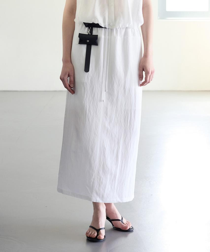 Ollibeudeollibeu Linen-Like H-Line Elastic Skirt Ow6Ms4190
