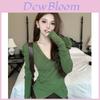 Oversize V Neck T Shirt For Women With Embroidery Made Of Viscose Fiber For Spring 2025