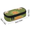 Pencil Bag 300D Polyester Large Capacity Zipper Closure with Main Compartment Mesh Pocket and Pen Slots for Middle School Students