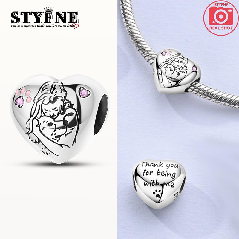 

Original Charms Copper The Girl Hugged The Dog S Heart Beads Fit Charms Plata Bracelets For Women Jewelry Making Gifts