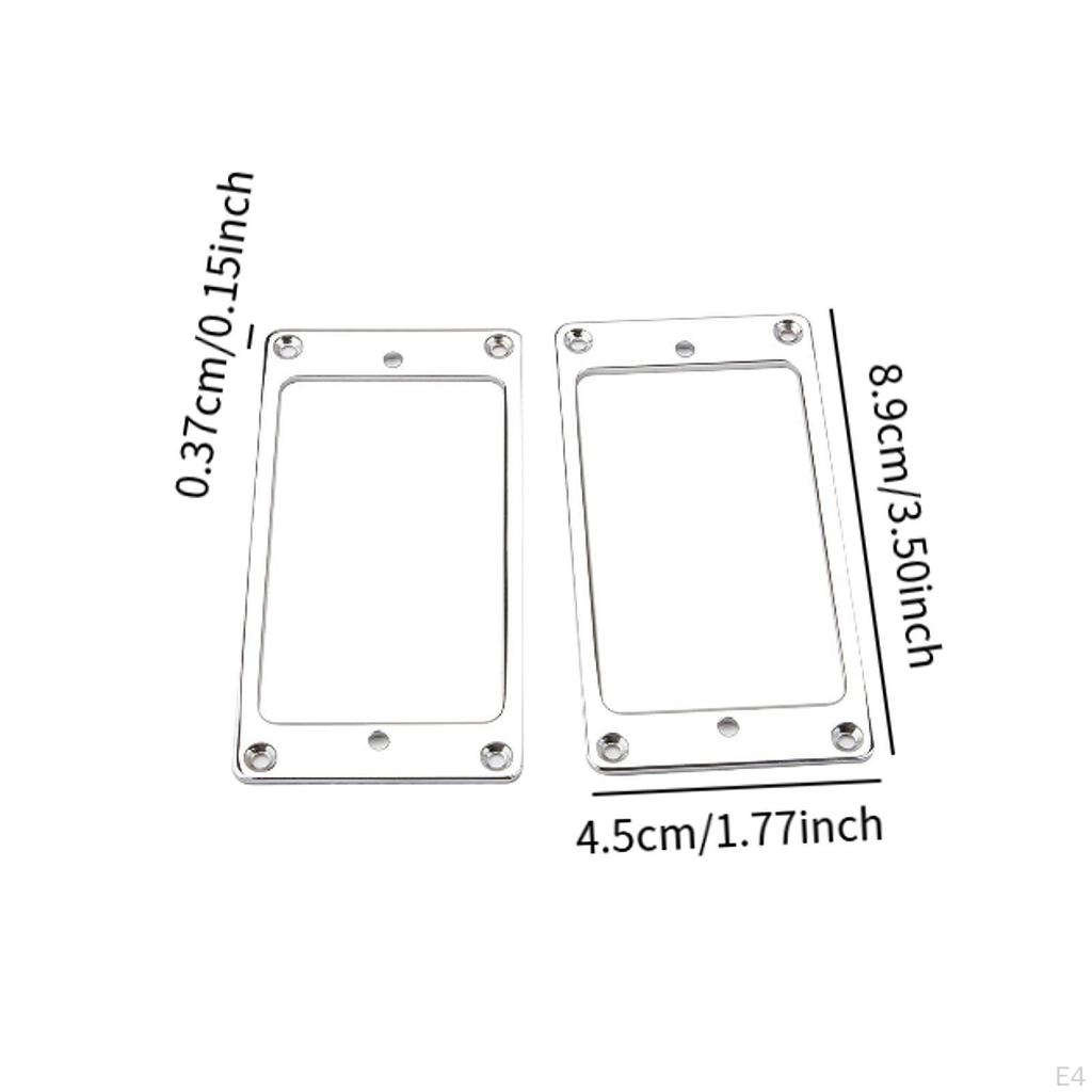 2 Pieces Brass Guitar Pickup Frame Humbucker Rings Pickups Cover Part