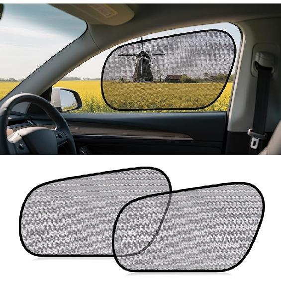 ZATOOTO Tesla Model Y Window Shades For Rear Window Sun Shade Semi Transparent Static Cling |  Fit -2024 | 95% UV & Heat Block | Privacy Protection |