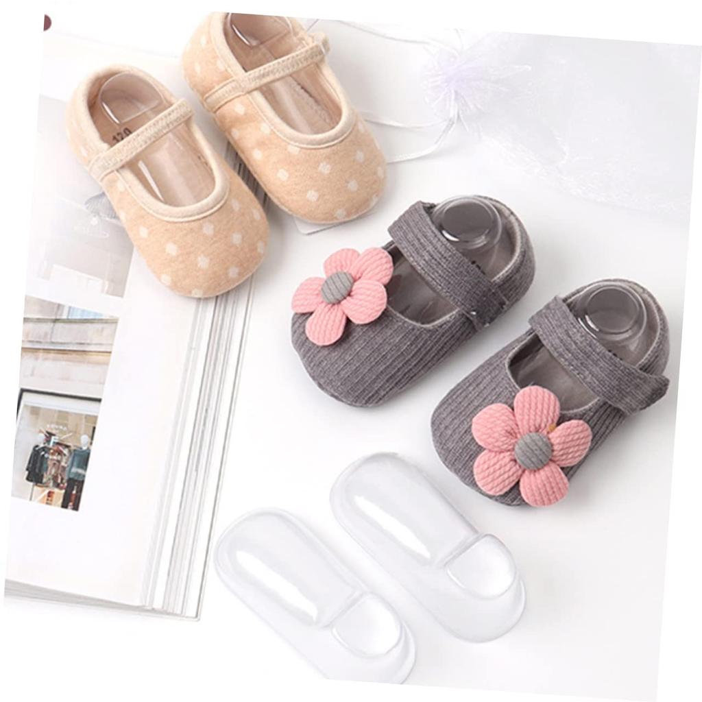 ULDIGI Clear Baby Shoe Display Plastic Shoe Maintain Shoe Prevent for Home Stores 100-Pack Stands, Holders, Shape, Wrinkles,