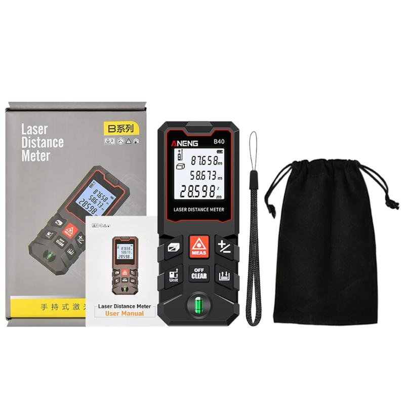 

Portable La-ser Measure Ft/In/for M Switching La-ser Measurement Tool Device Distance Meter Range Finder 40/60/80/100m