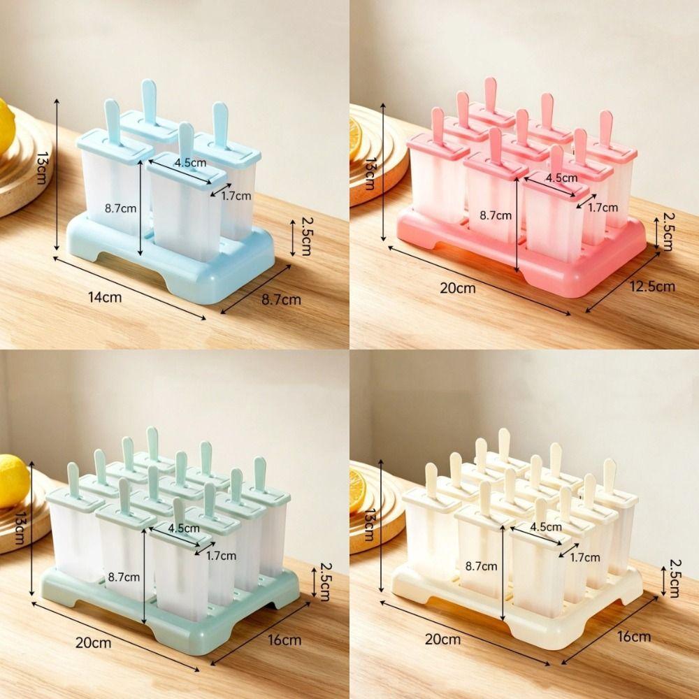 Reusable Ice Cream Popsicle Mold DIY Popsicle Mold Cube Tray New Homemade Ice Box  Kitchen Use