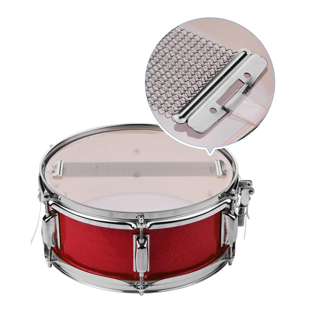 Btuty 12-inch Snare Drum Head with Drumsticks and Shoulder Strap Drum Key for Student Bands (Red)
