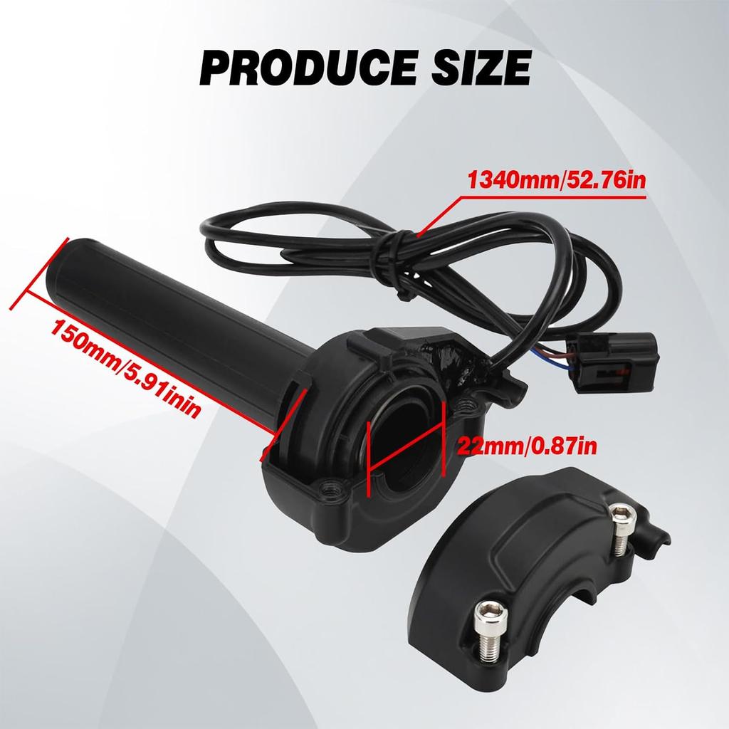 JFG RACING Dirt Bike Electric Throttle Sur Ron Twist Throttle Tube Nylon For SurRon S/X Electric Dirt Bike, Small, Black