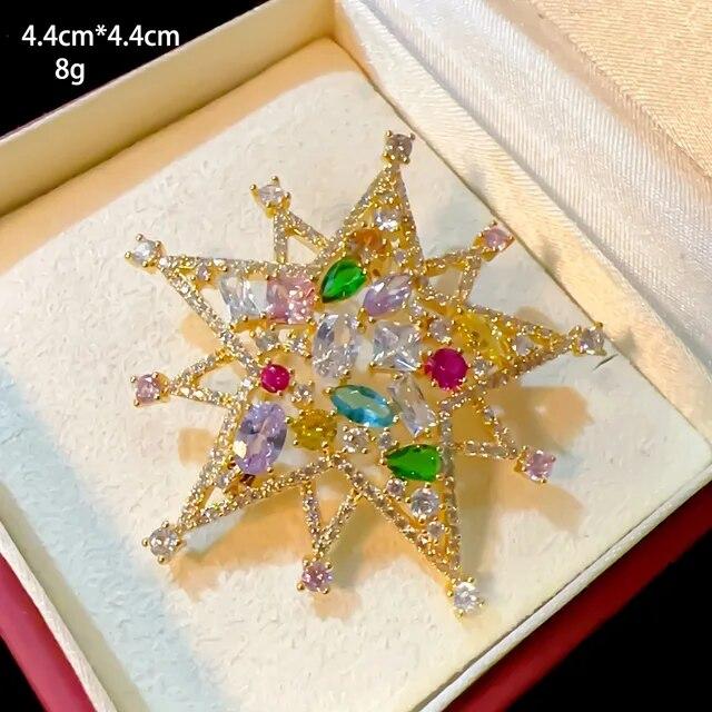 

Классические женские броши с камелией, роскошные цирконы, элегантный темпераментный цветок, корсаж, цветные стрекозы, звезды, аксессуары для пальто, булавки