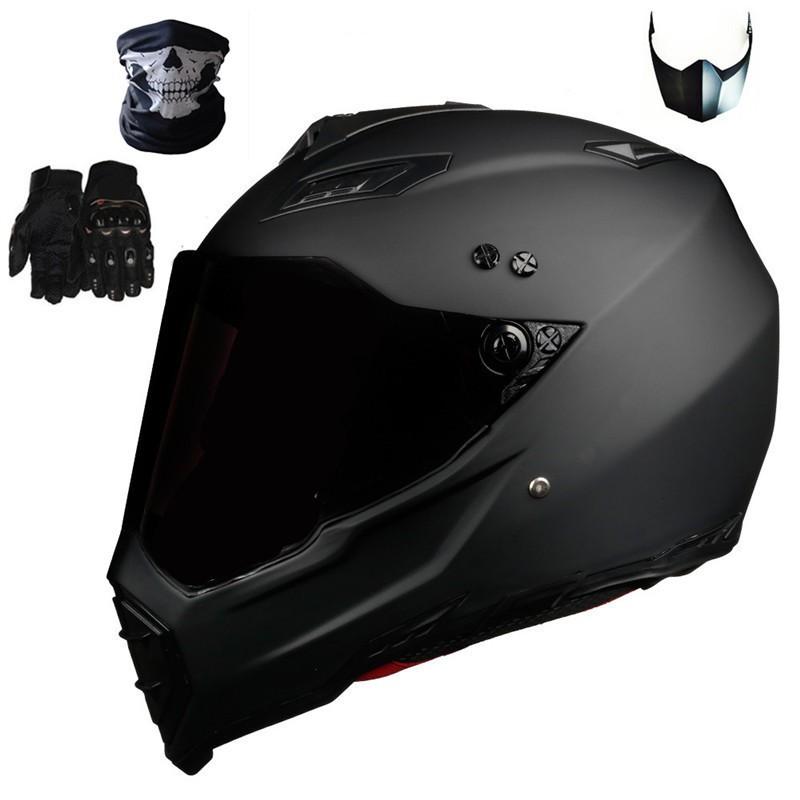 Full Face Motorcycle Helmet Men Women Off-Road Electric Bike ATV Dirt Racing