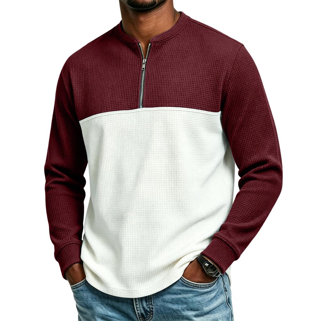 Men's Casual Knit Long Sleeve T-Shirt with, Everyday Pullover
